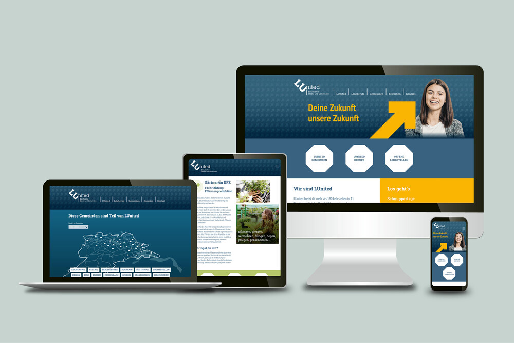 Webdesign – LUnited – Lehrberufe von Stadt und Gemeinden
