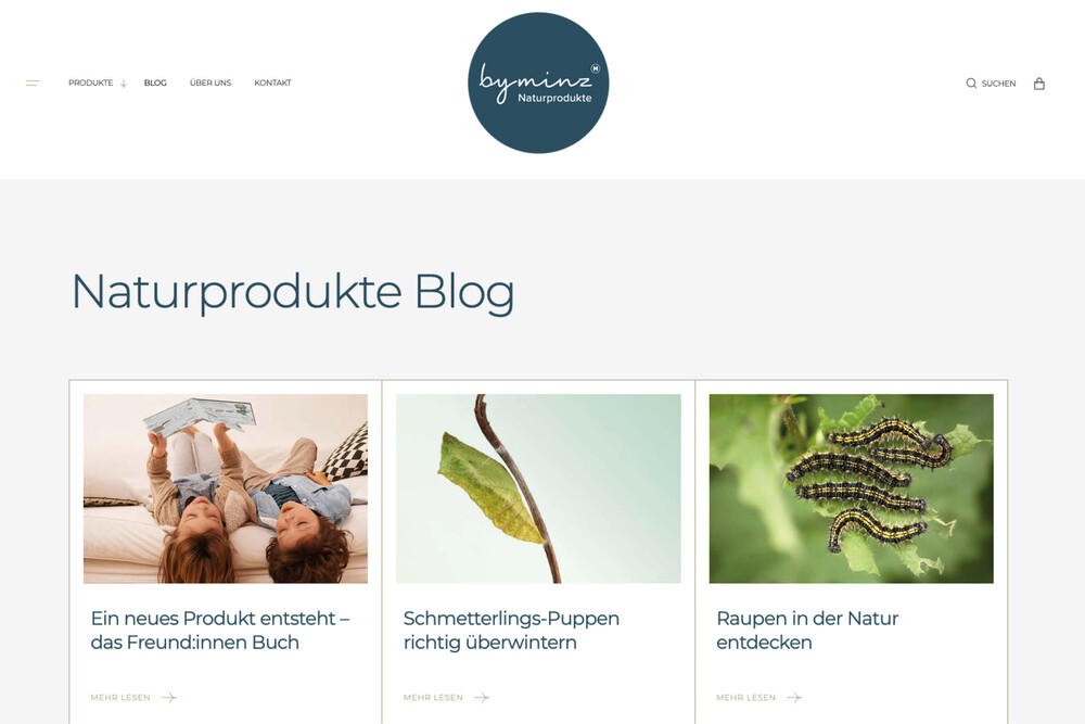 Webblog – Webshop byminz Naturprodukte, Luzern