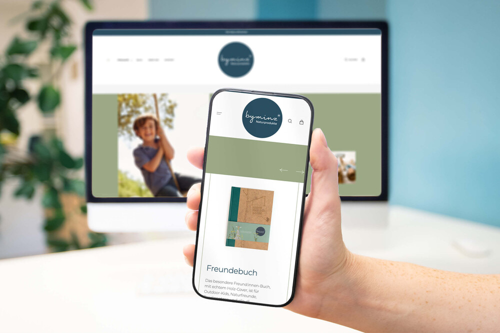 Webdesign responsive – Webshop byminz Naturprodukte, Luzern