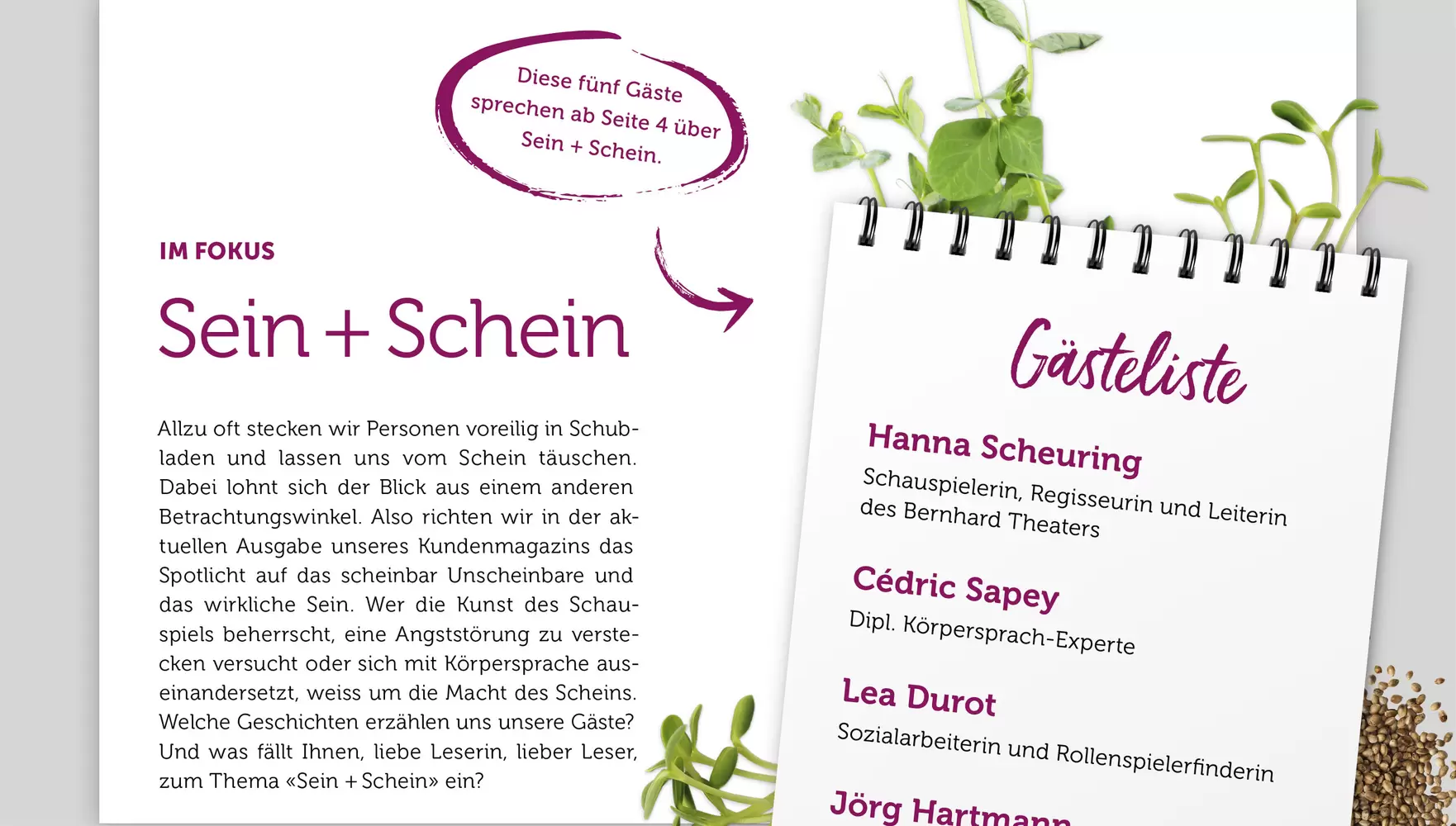 Kundenmagazin Inhaltsverzeichnis – CSS Kundenmagazin «CSS und Sie?»