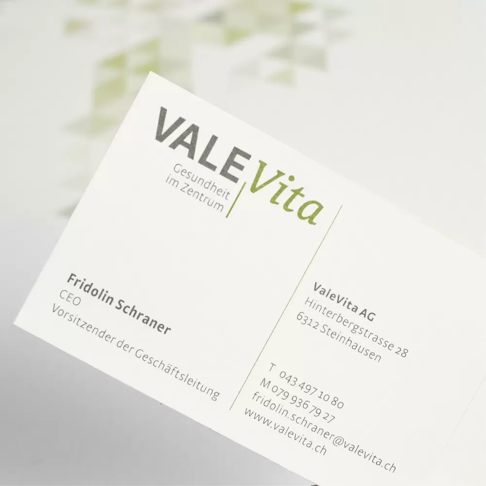 Visitenkarte – ValeVita