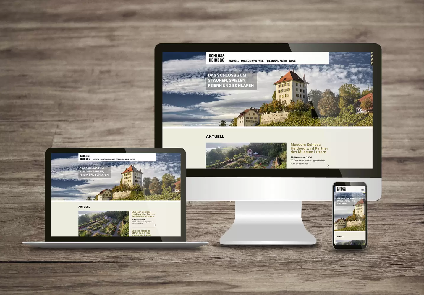 Webdesign – Schloss Heidegg