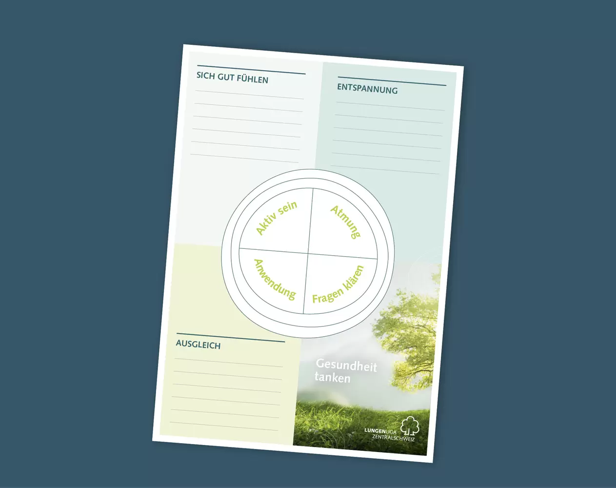 Corporate Design, Typografiekonzept, Arbeitsblatt – Lungenliga Zentralschweiz