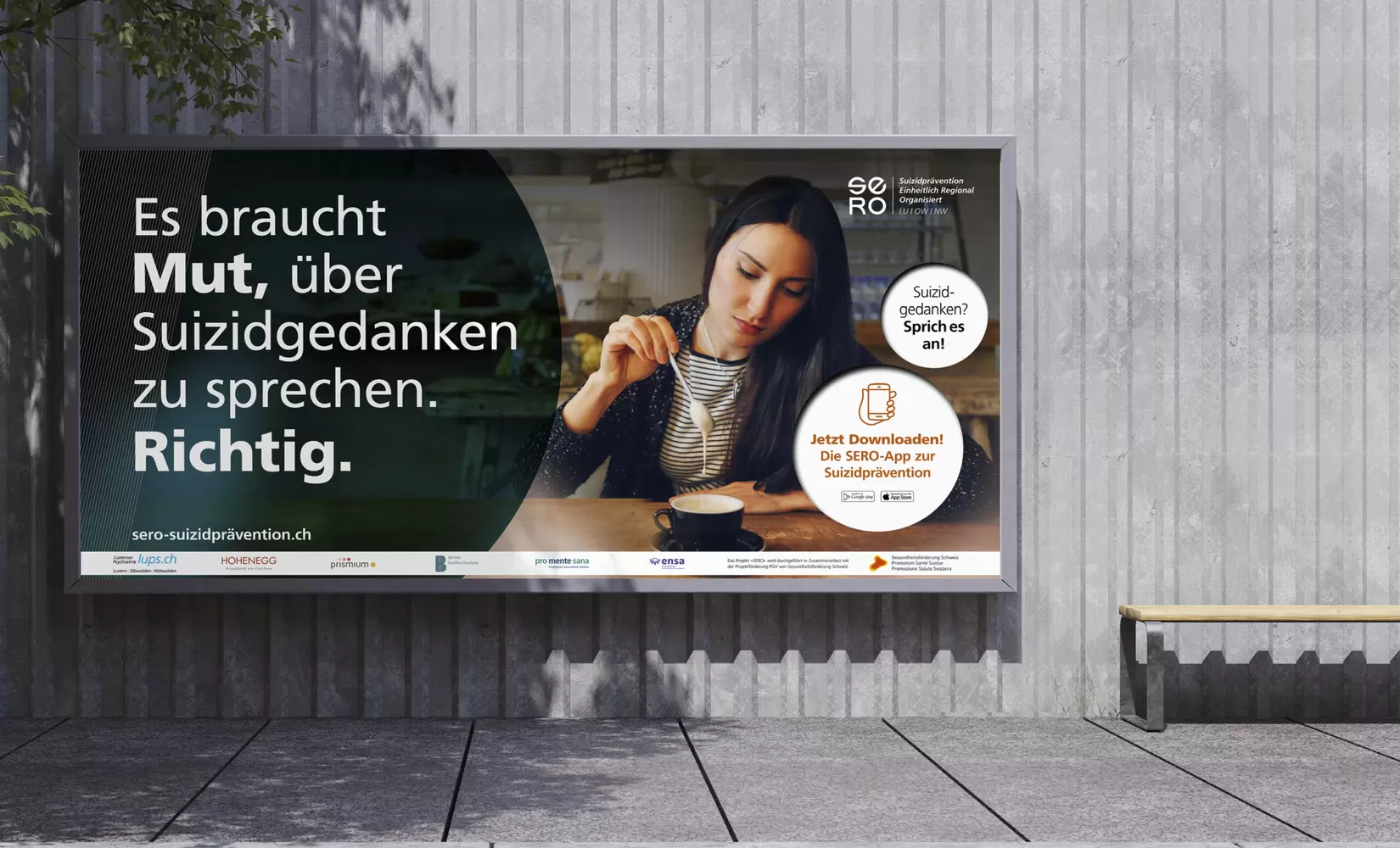 Plakat aus SERO-Plakatkampagne – Suizid Prävention SERO