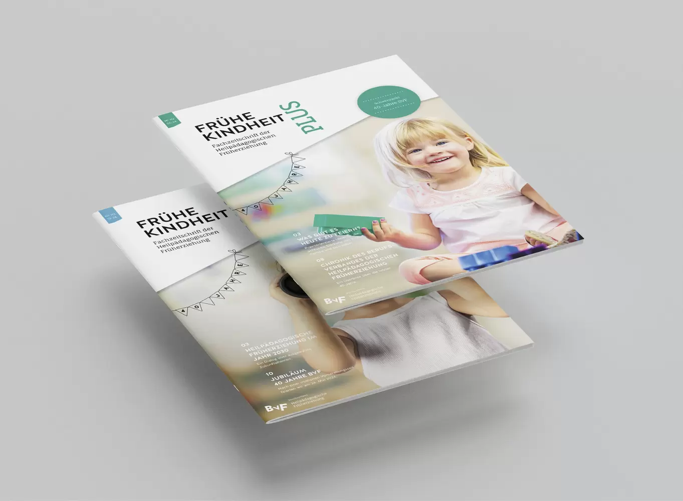 Magazin Titelseiten – Fachzeitschrift der Heilpädagogischen Früherziehung «Frühe Kindheit PLUS»