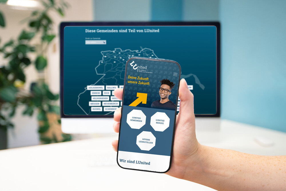 Webdesign auf Phone – LUnited – Lehrberufe von Stadt und Gemeinden