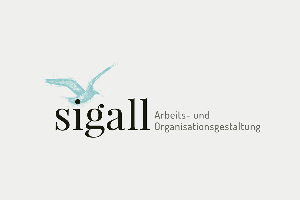 Logo mit Byline – Sigall – Sybille Galliker, Arbeits- und Organisationsgestaltung