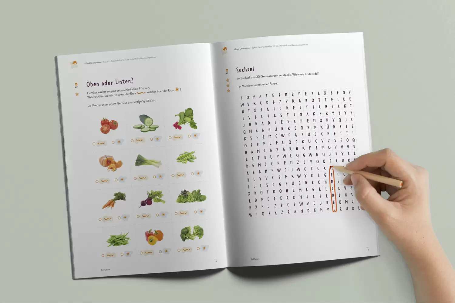 Arbeitsheft, Arbeitsblätter – Lehrmittel «Food Champions» von Fit4Future