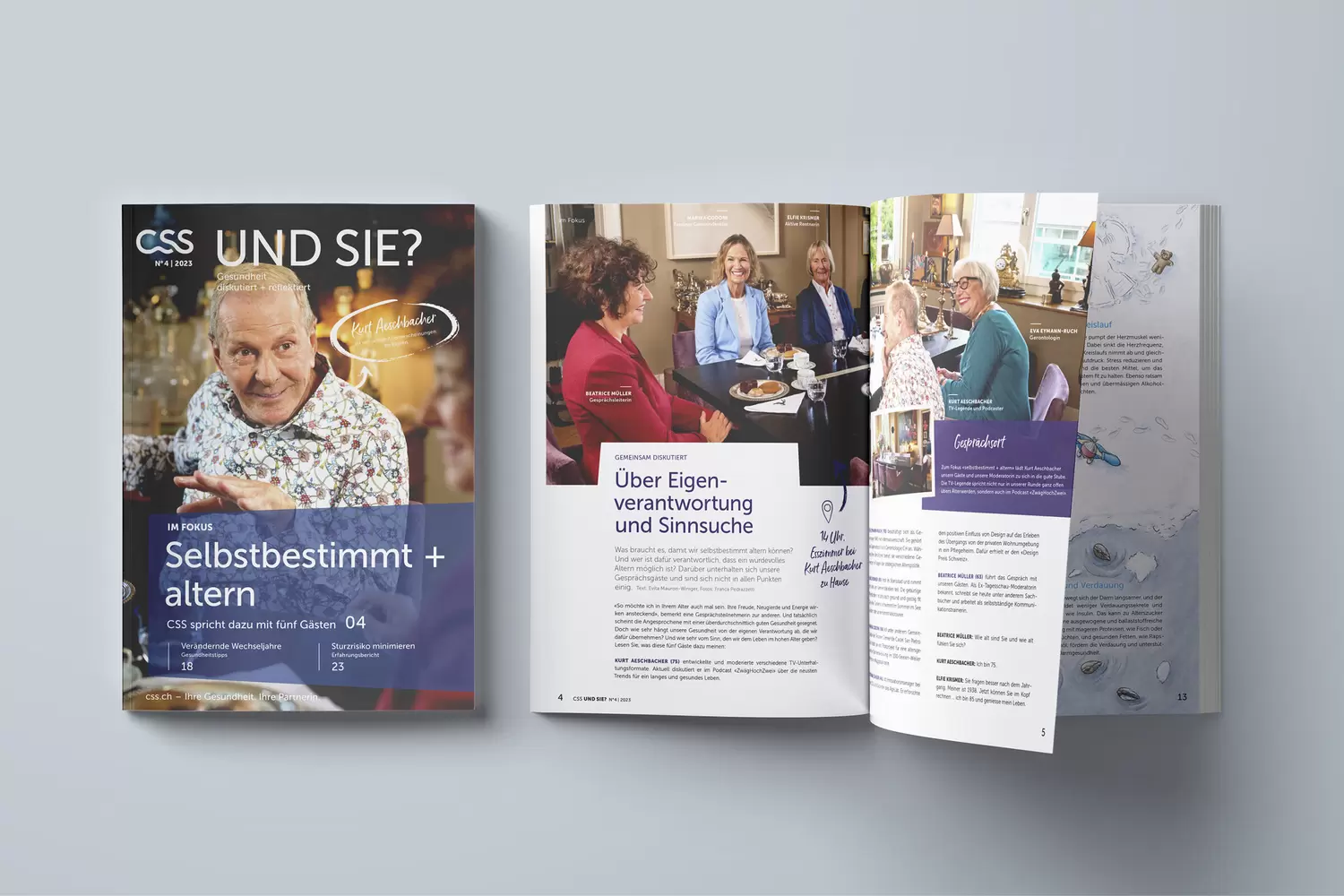 Kundenmagazin Titelseite und Hauptbericht– CSS Kundenmagazin «CSS und Sie?»