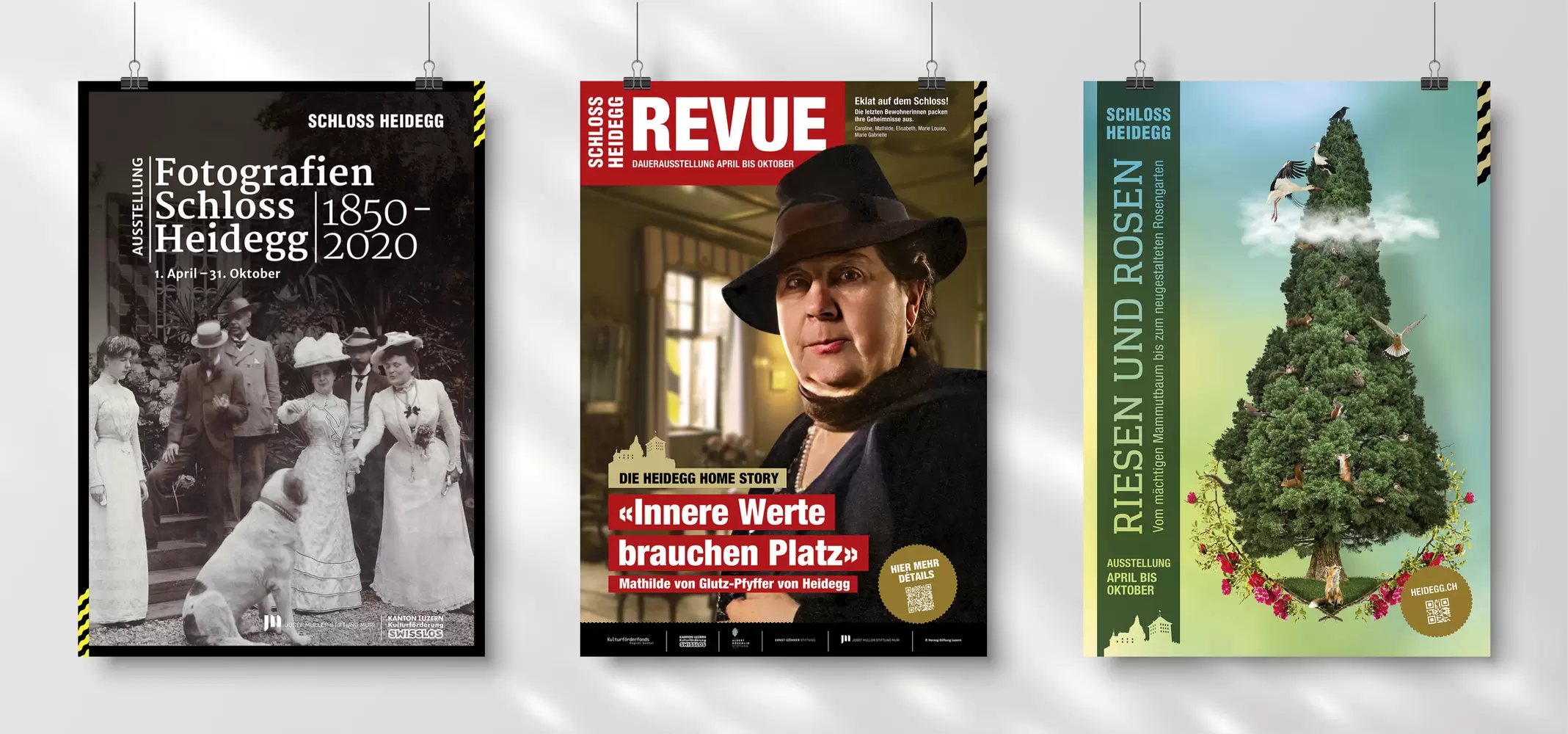 Plakatserie zu verschiedenen Ausstellungen – Schloss Heidegg