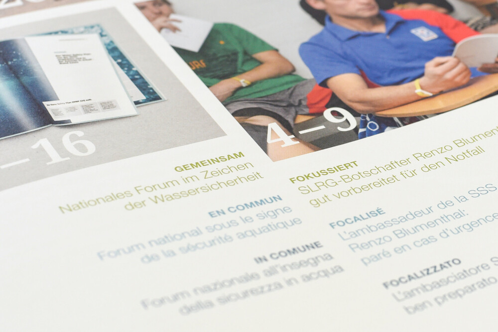 Detail Inhaltsverzeichnis – Kundenmagazin der Schweizerischen Lebensrettungs-Gesellschaft (SLRG)