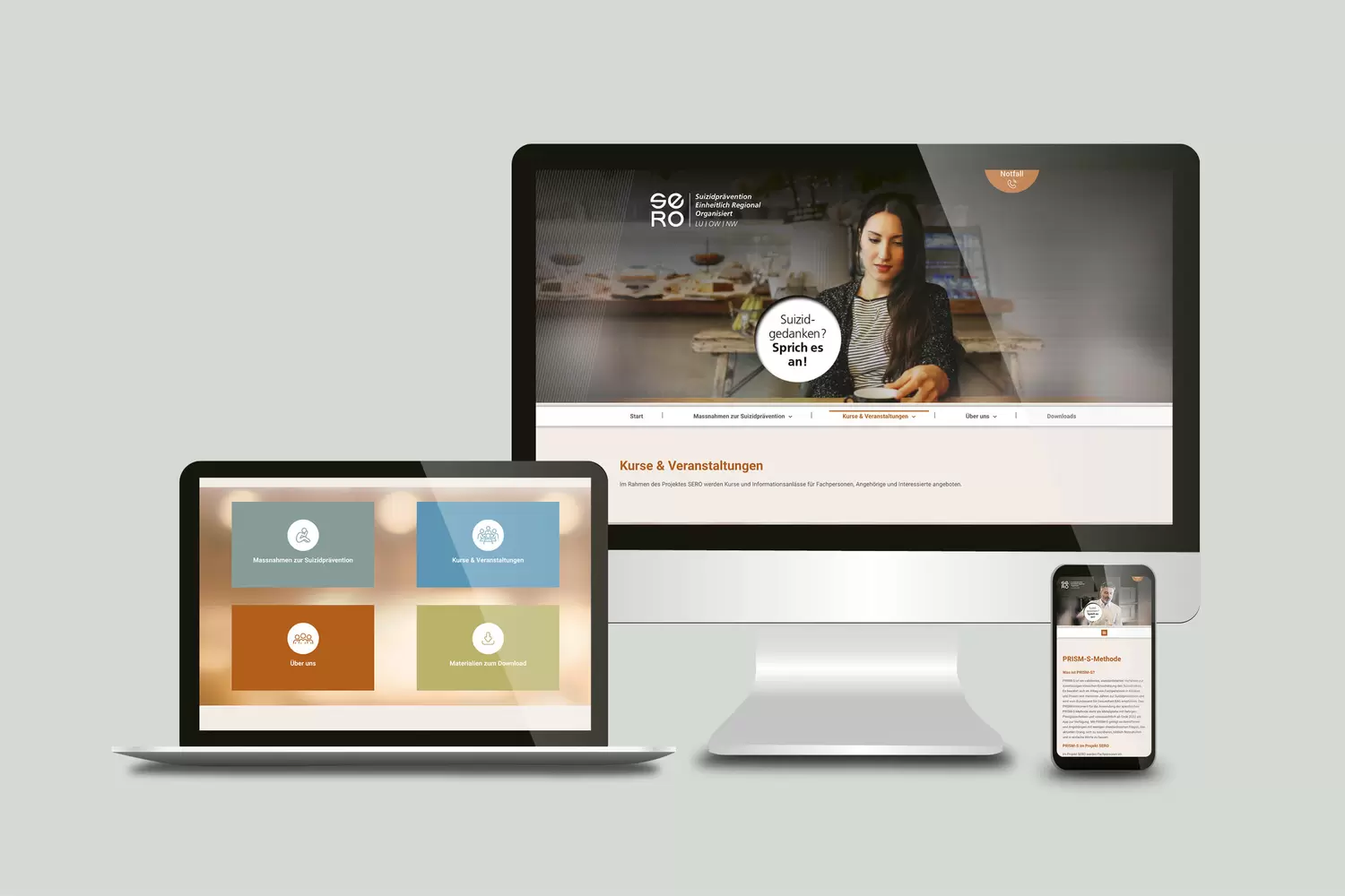 Webdesign – Suizid Prävention SERO