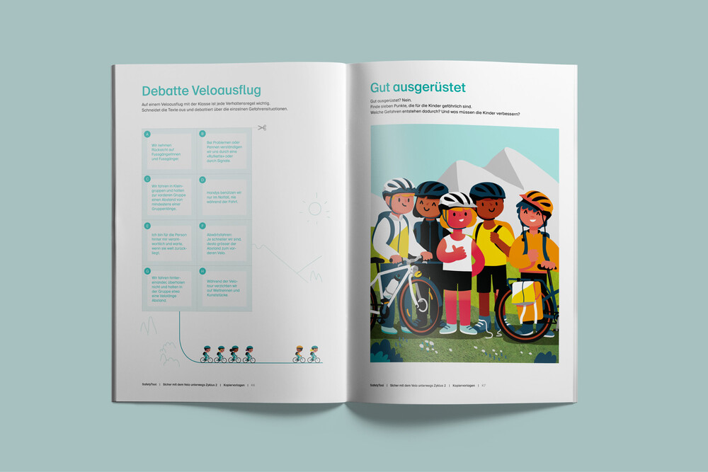 Kopiervorlagen «Sicher mit dem Velo unterwegs» – Lehrmittel-Serie «SafetyTools» der BFU