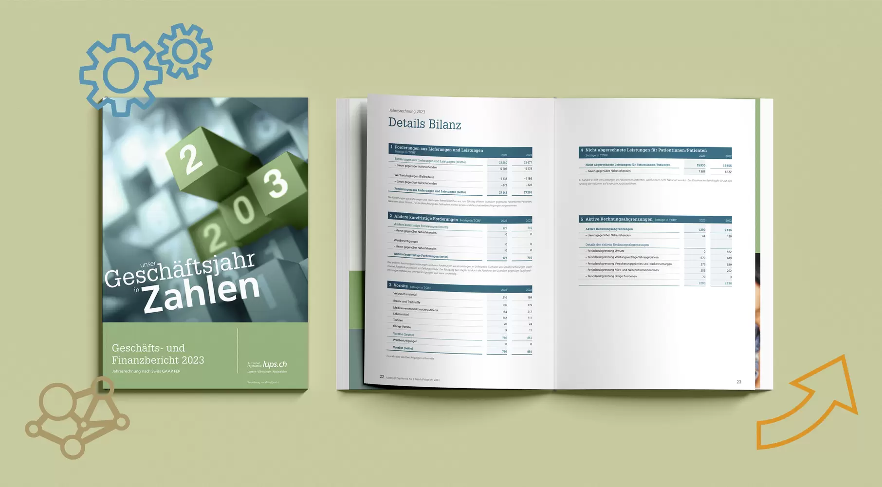 Geschäftsbericht, Layout Finanzbericht Übersicht – Luzerner Psychiatrie (lups)