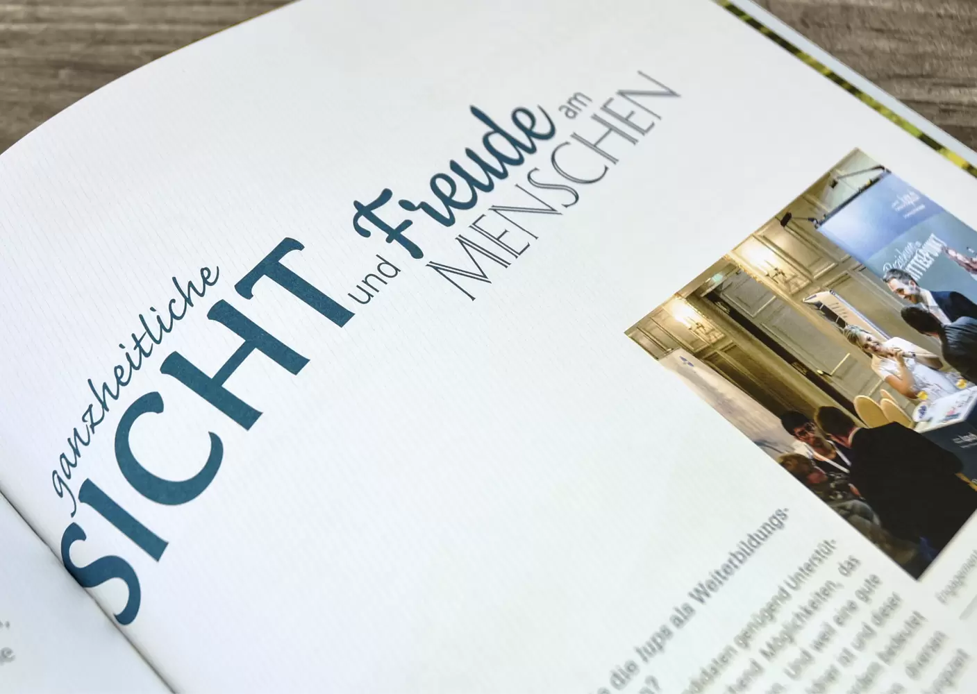 Typoestaltung – Magazin «Blickwinkel» der Luzerner Psychiatrie (LUPS)
