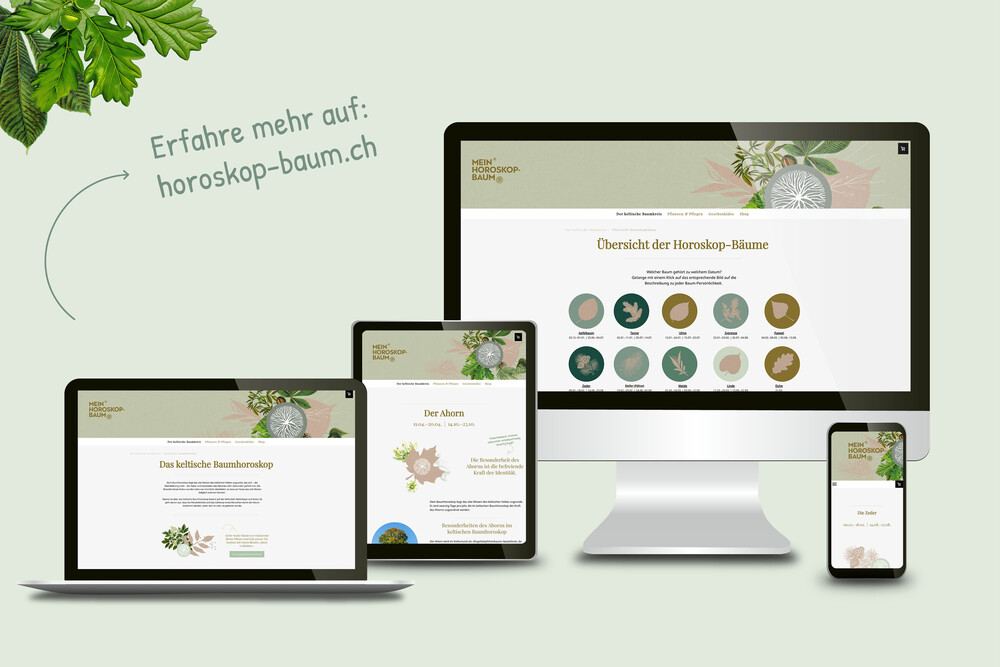 Website responsive, Onlineshop – Jungbäume, byminz Naturprodukte, Luzern