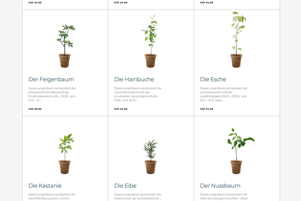 Detailansicht Baum-Übersicht – Webshop byminz Naturprodukte, Luzern