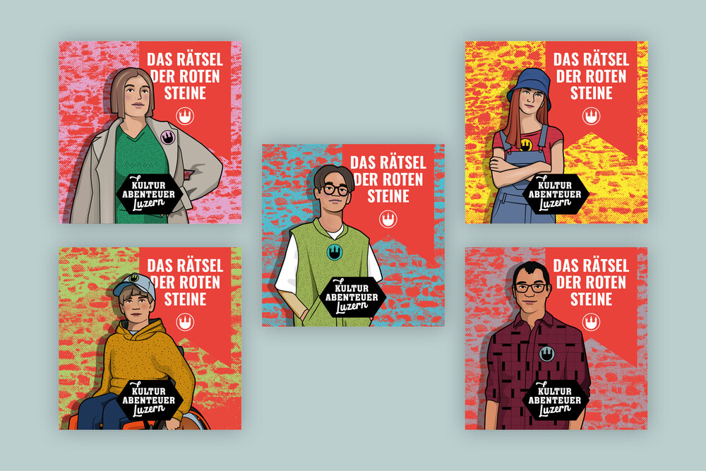 Unterrichtsmaterial pro Figur, Titelseitenserie – Kulturabenteuer «Museggmauer Luzern»