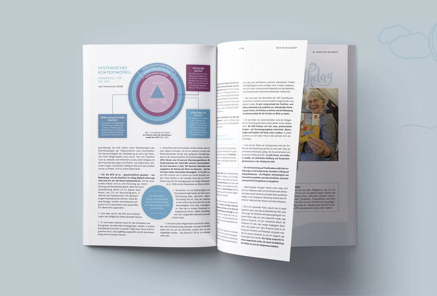 Gestaltung Innenseiten – Fachzeitschrift der Heilpädagogischen Früherziehung «Frühe Kindheit PLUS»